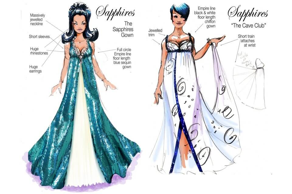 Sketch of Costume from The Sapphires